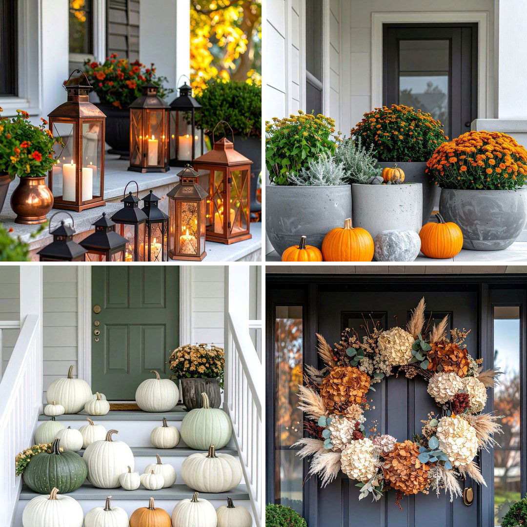 20 Modern Fall Porch Decor Ideas For Sleek Curb Appeal