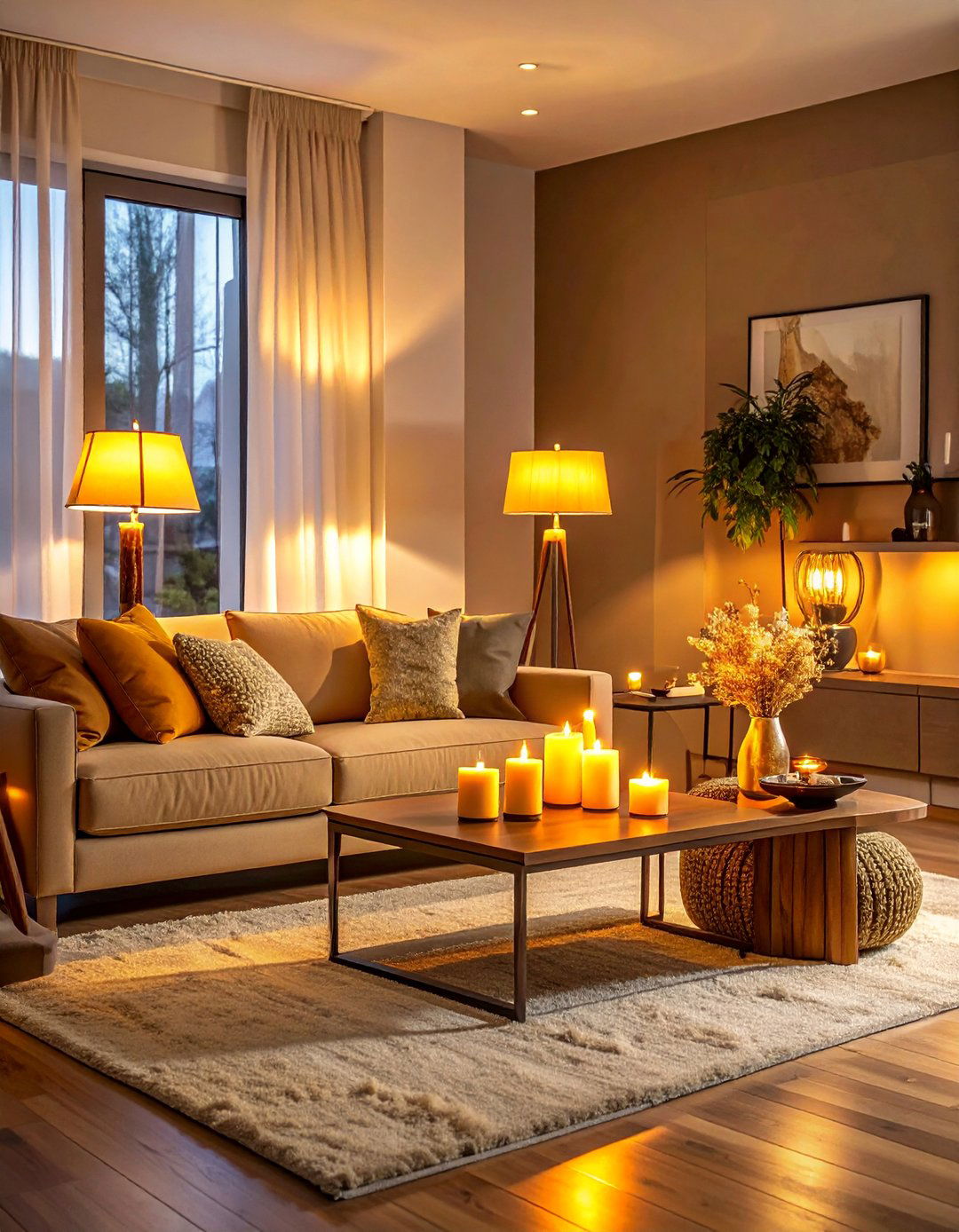 Amber Lighting Living Room Atmosphere - 20 living room fall decor ideas