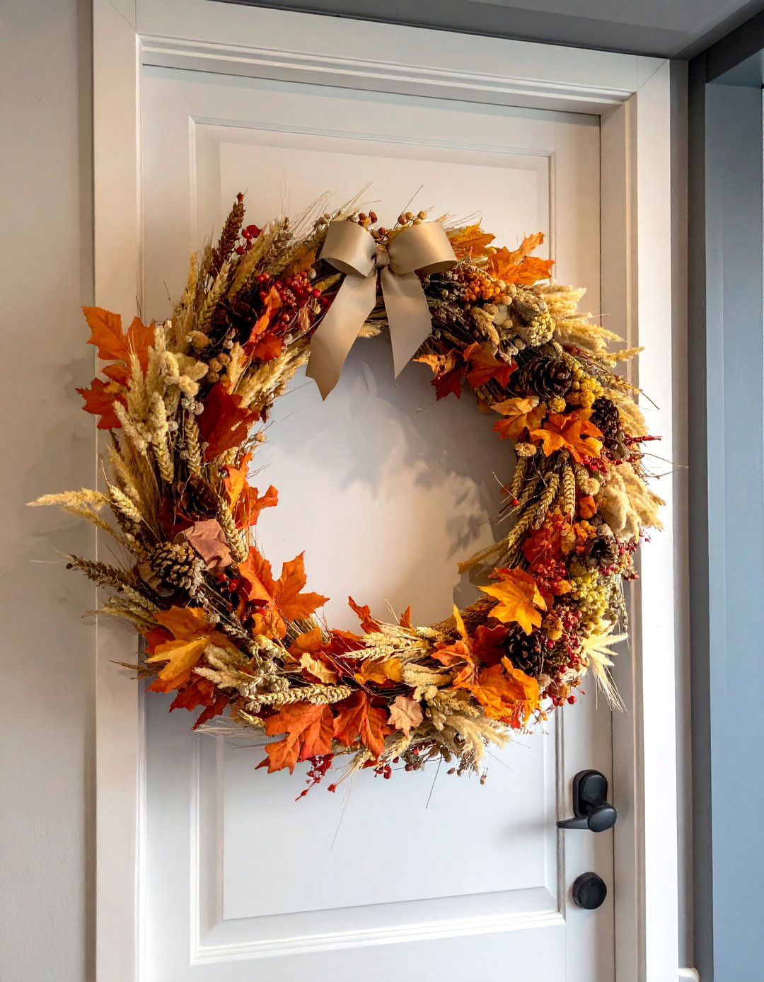 Autumn Wreath Office - 20 fall office decor ideas