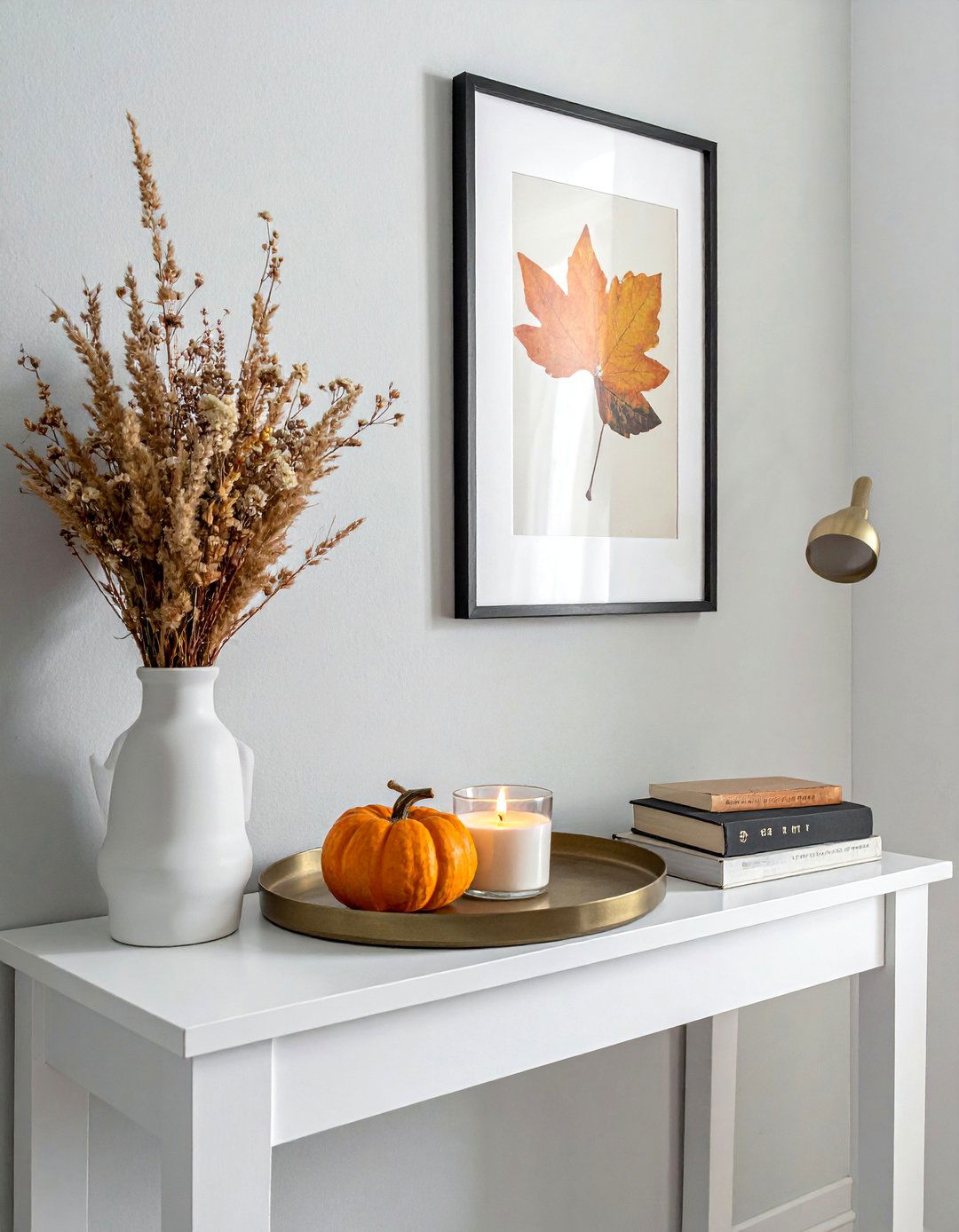 Console Table Vignette - 20 fall decor ideas
