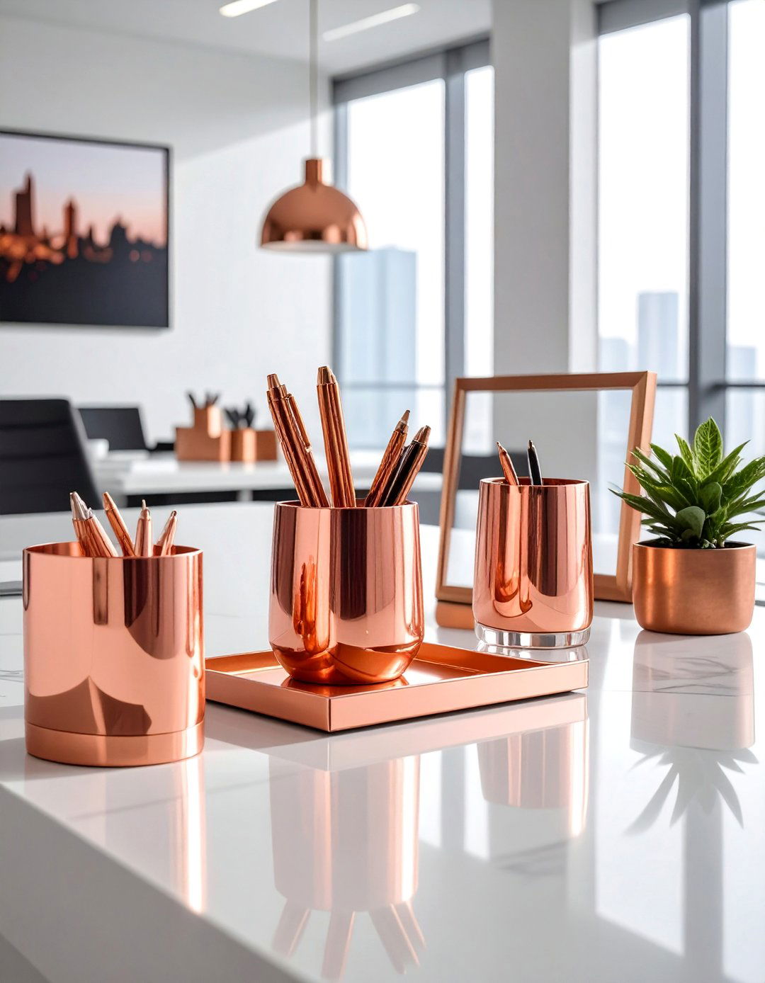Copper Decor Office - 20 fall office decor ideas
