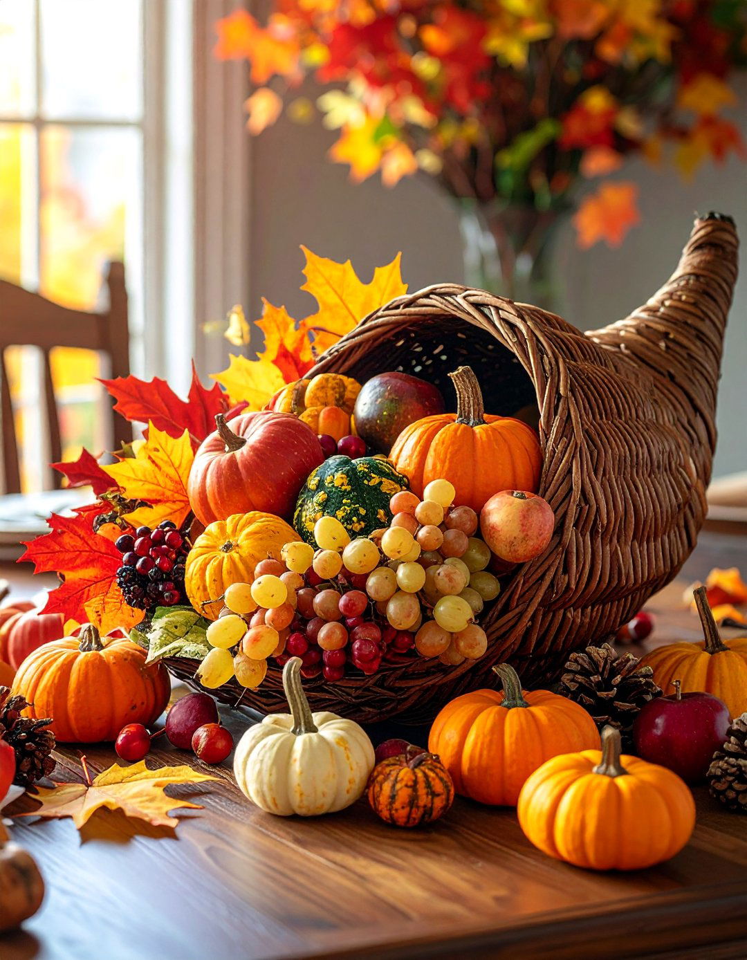 Cornucopia Centerpieces - 20 fall decor ideas