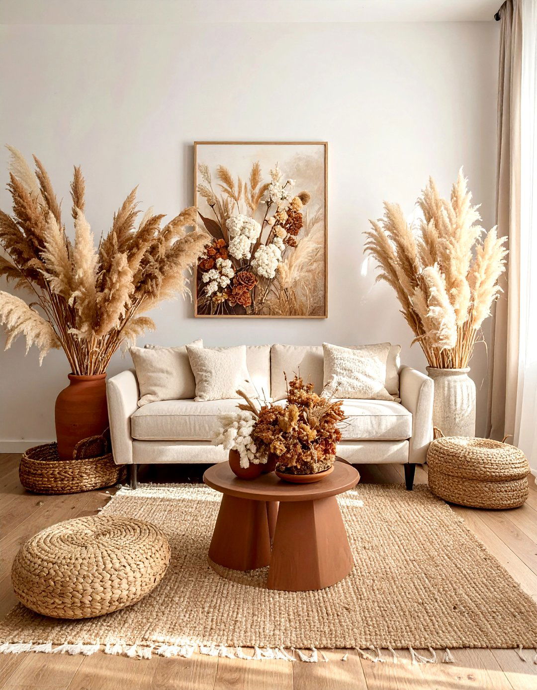 Dried Flower Living Room Arrangements - 20 living room fall decor ideas