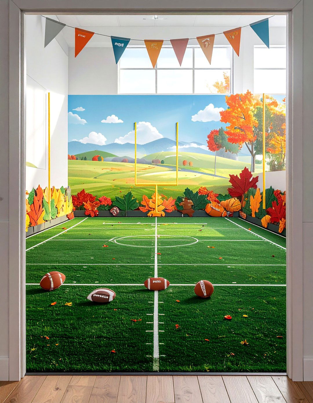 Football Field Fun - 20 fall door decor classroom ideas