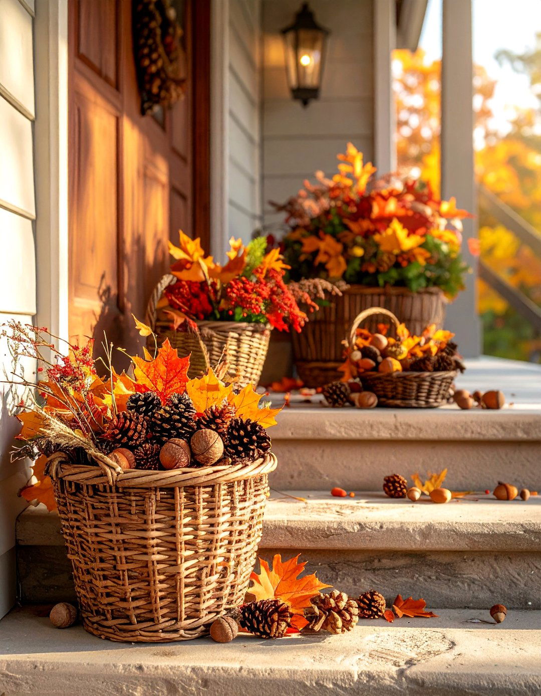 Foraged Natural Materials - 20 fall porch decor ideas