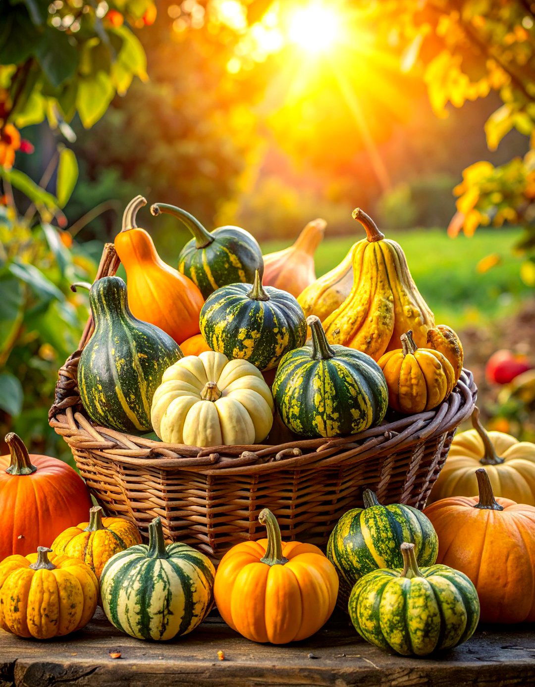 Gourd and Squash Collections - 20 fall garden decor ideas