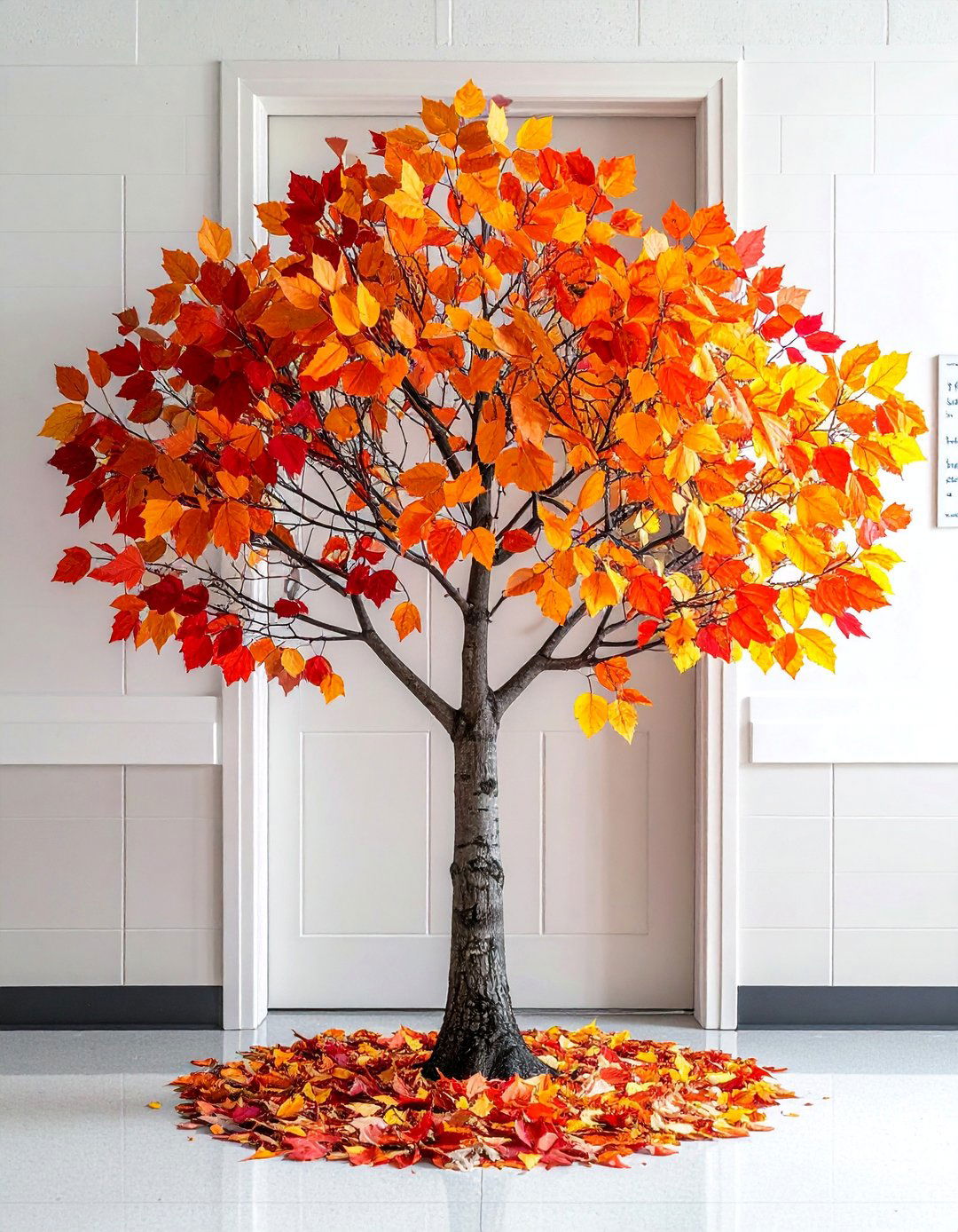 Interactive Thankful Tree - 20 fall door decor classroom ideas