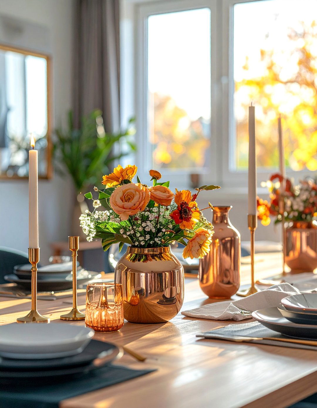 Metallic Accent Pieces - 20 fall decor ideas