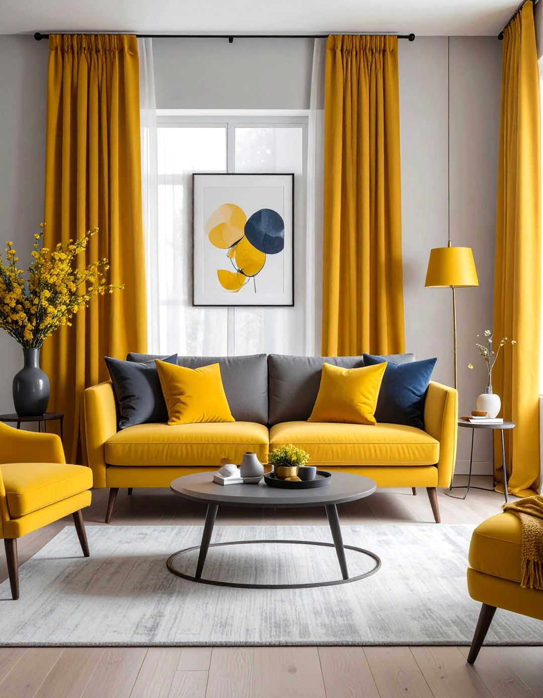 Mustard Yellow Living Room Accent Color - 20 living room fall decor ideas