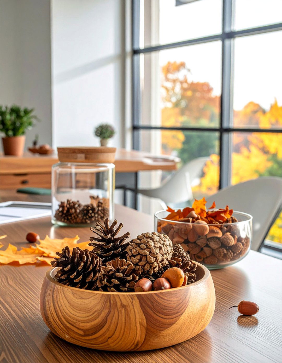 Natural Elements Display Office - 20 fall office decor ideas