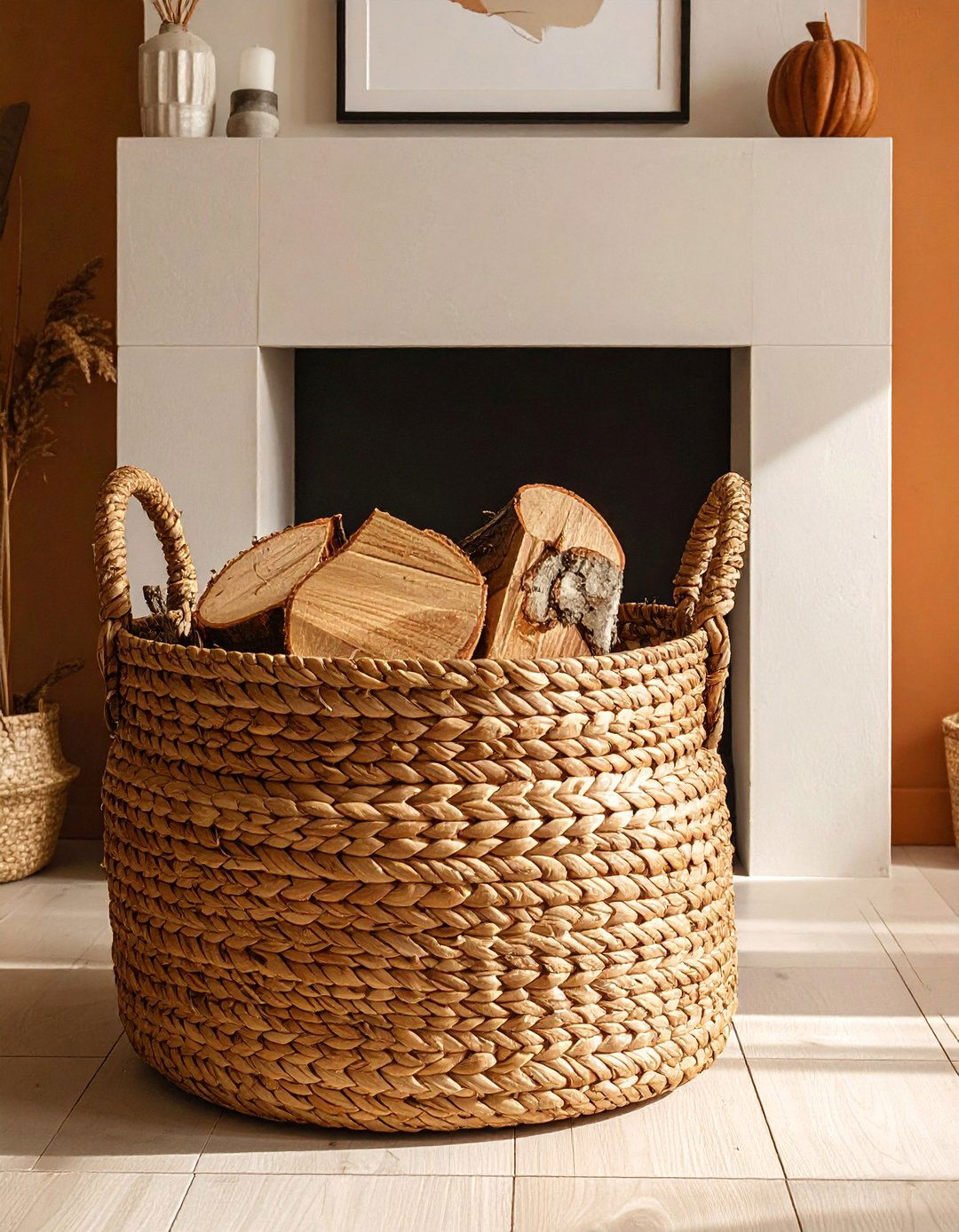 Natural Fiber Baskets - 20 minimalist fall decor ideas