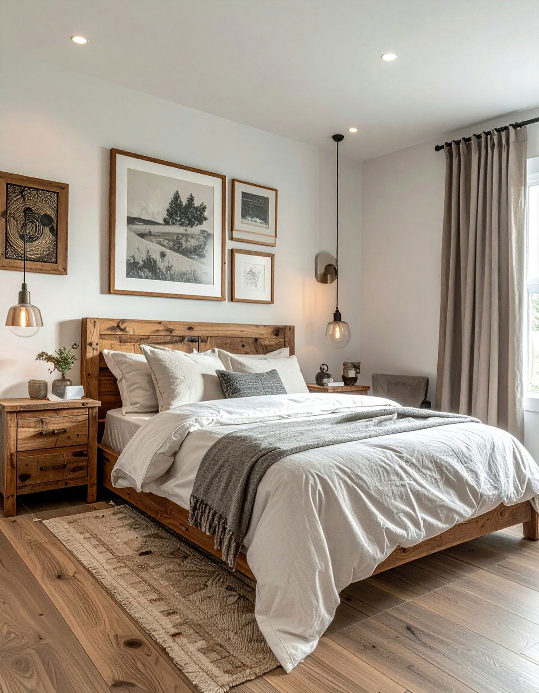 Natural Wood Furniture and Accents - 20 fall bedroom decor ideas