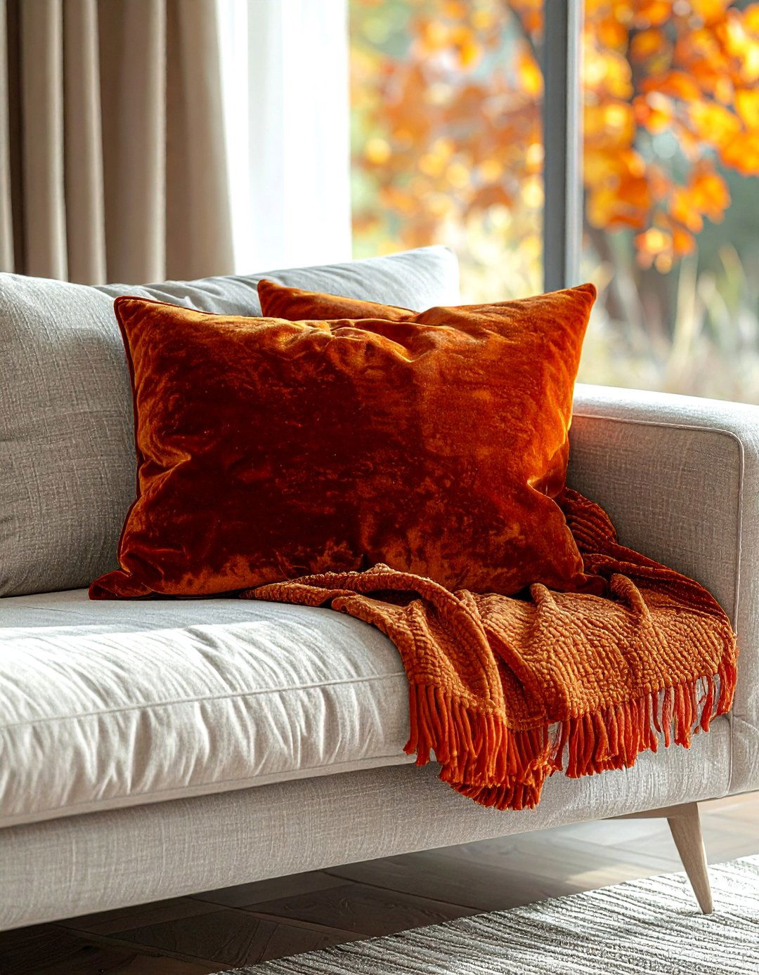 Neutral Pillow Covers - 20 minimalist fall decor ideas