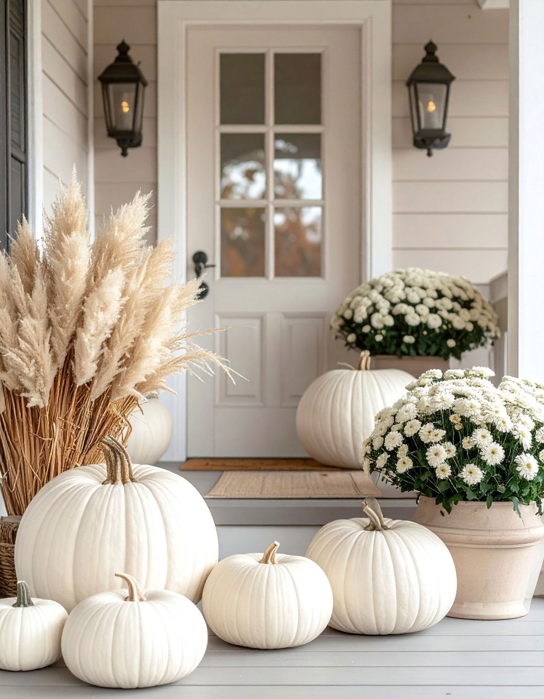 Neutral and Natural Color Palette - 20 fall porch decor ideas