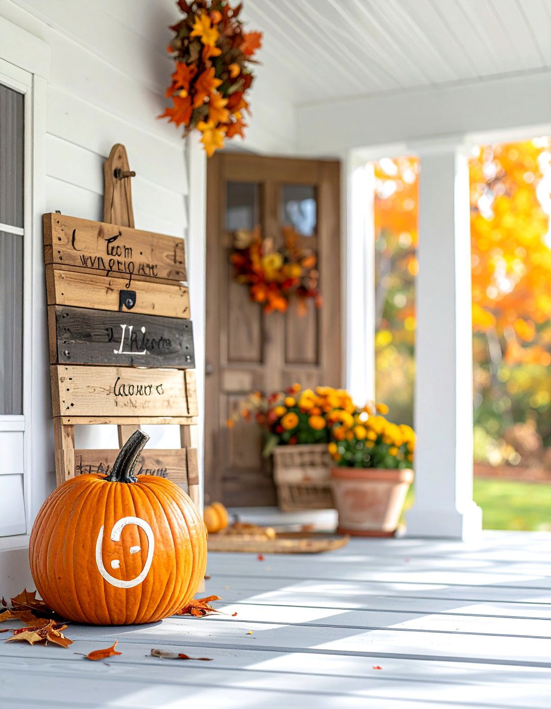 Personalized Fall Signage - 20 fall porch decor ideas