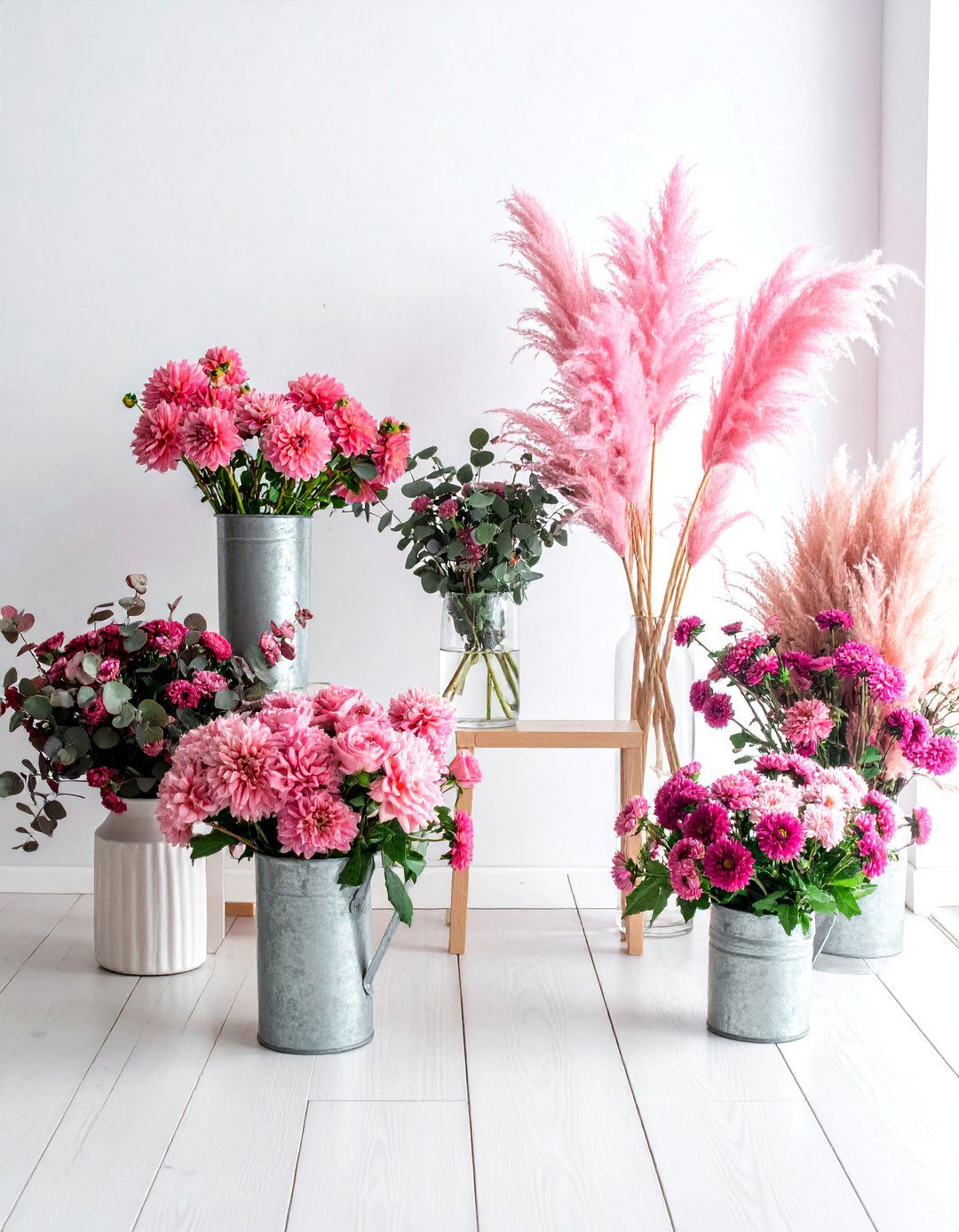 Pink Floral Arrangements - 20 pink fall decor ideas