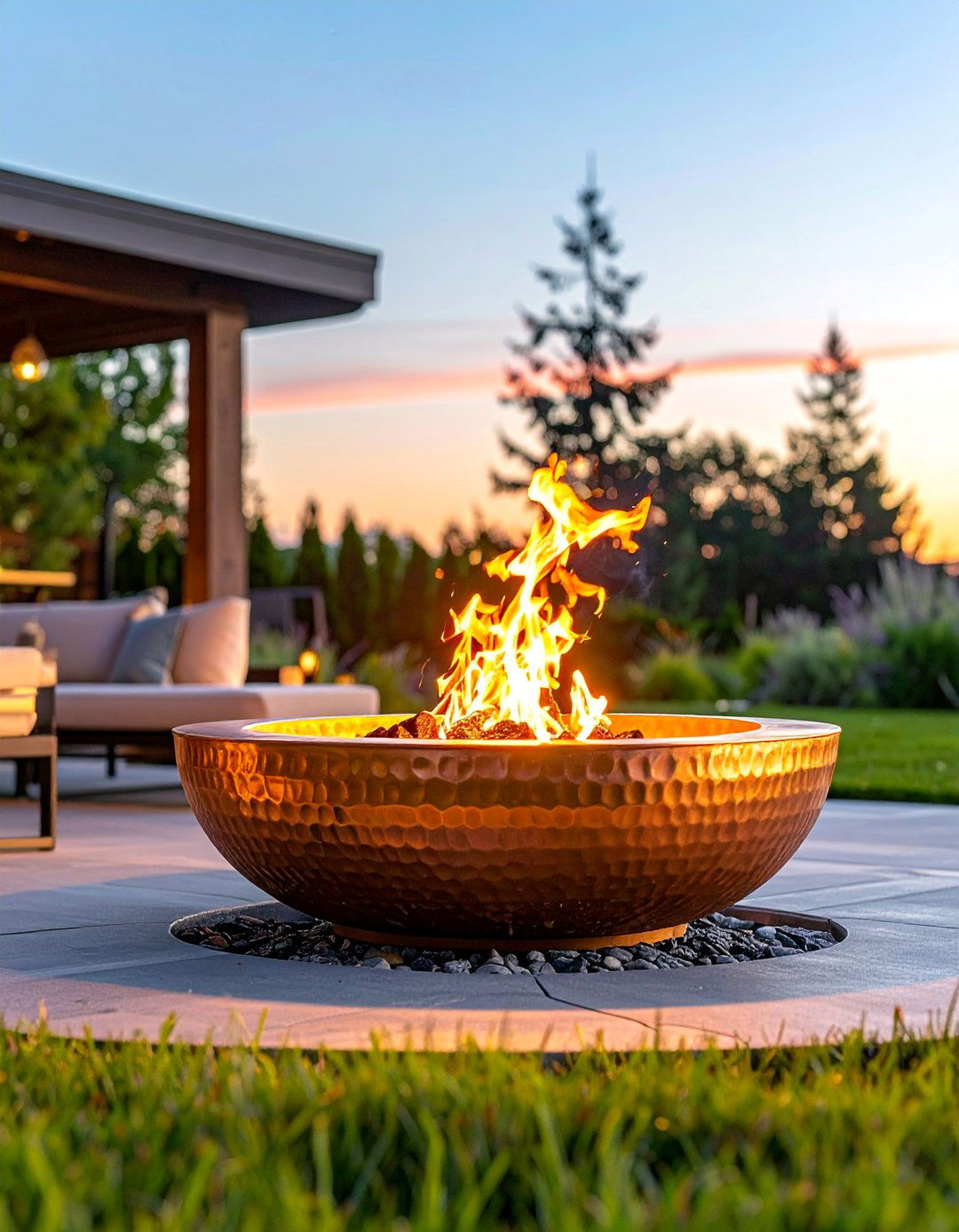 Portable Copper Firepit - 20 fall firepit ideas