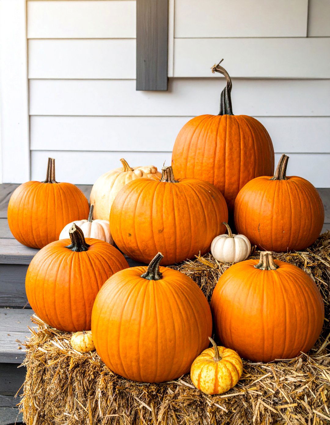 Pumpkin Display Arrangements - 20 fall garden decor ideas