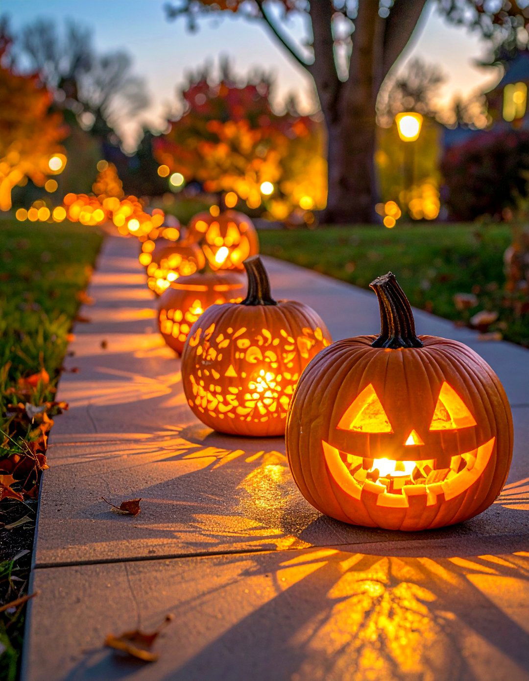 Pumpkin Lantern Displays - 20 fall pumpkin decor ideas