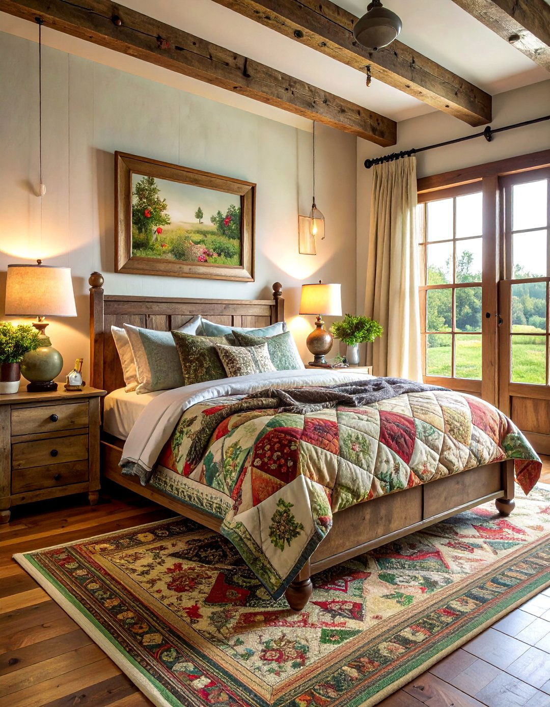 Rustic Farmhouse Style with Vintage Finds - 20 fall bedroom decor ideas