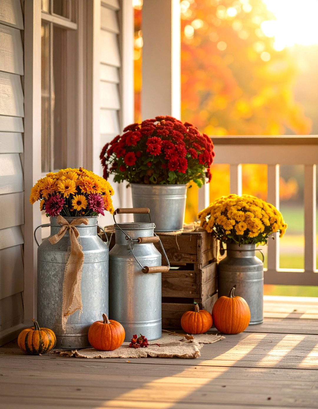 Rustic Farmhouse Style - 20 fall porch decor ideas