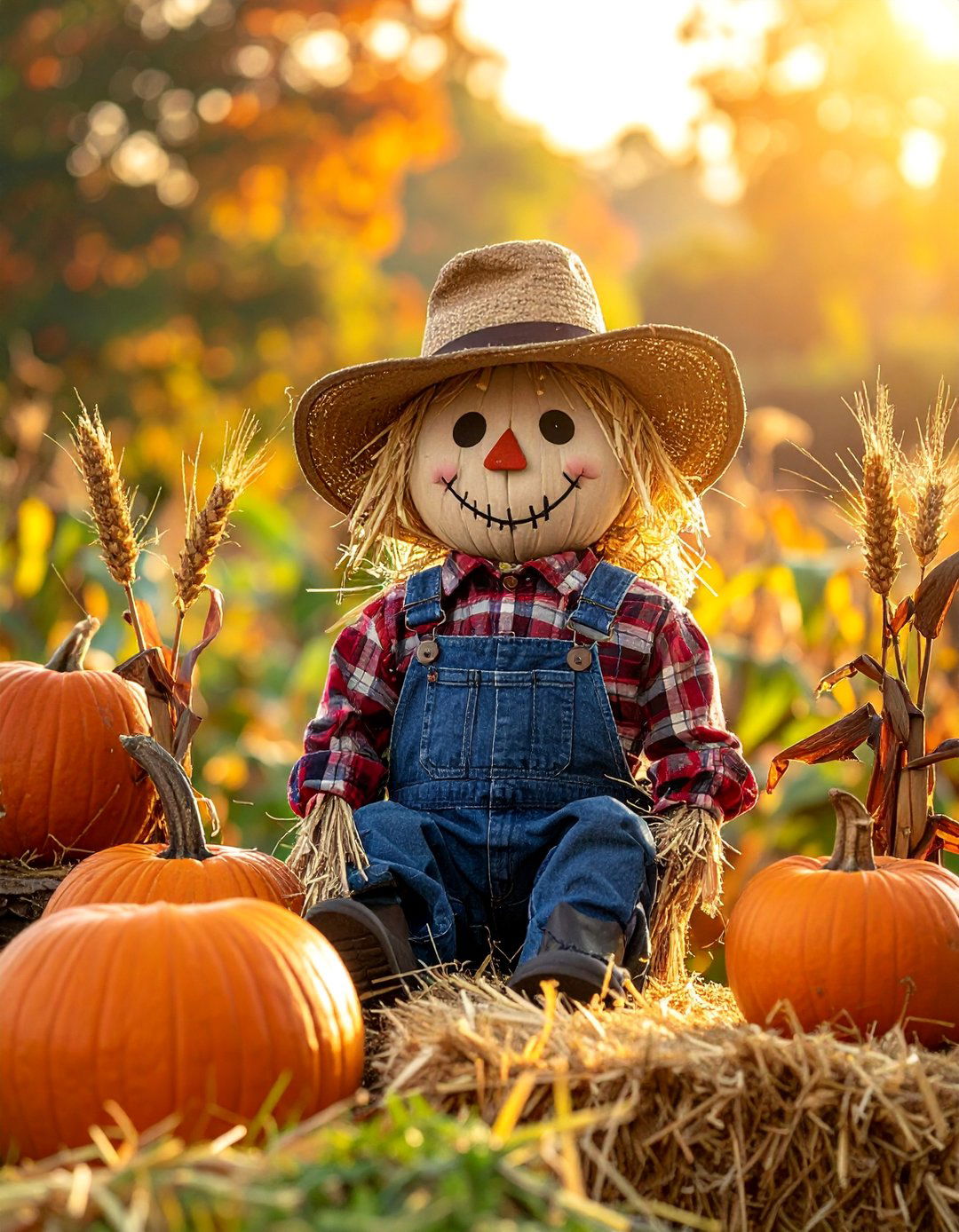Scarecrow Garden Accents - 20 fall garden decor ideas