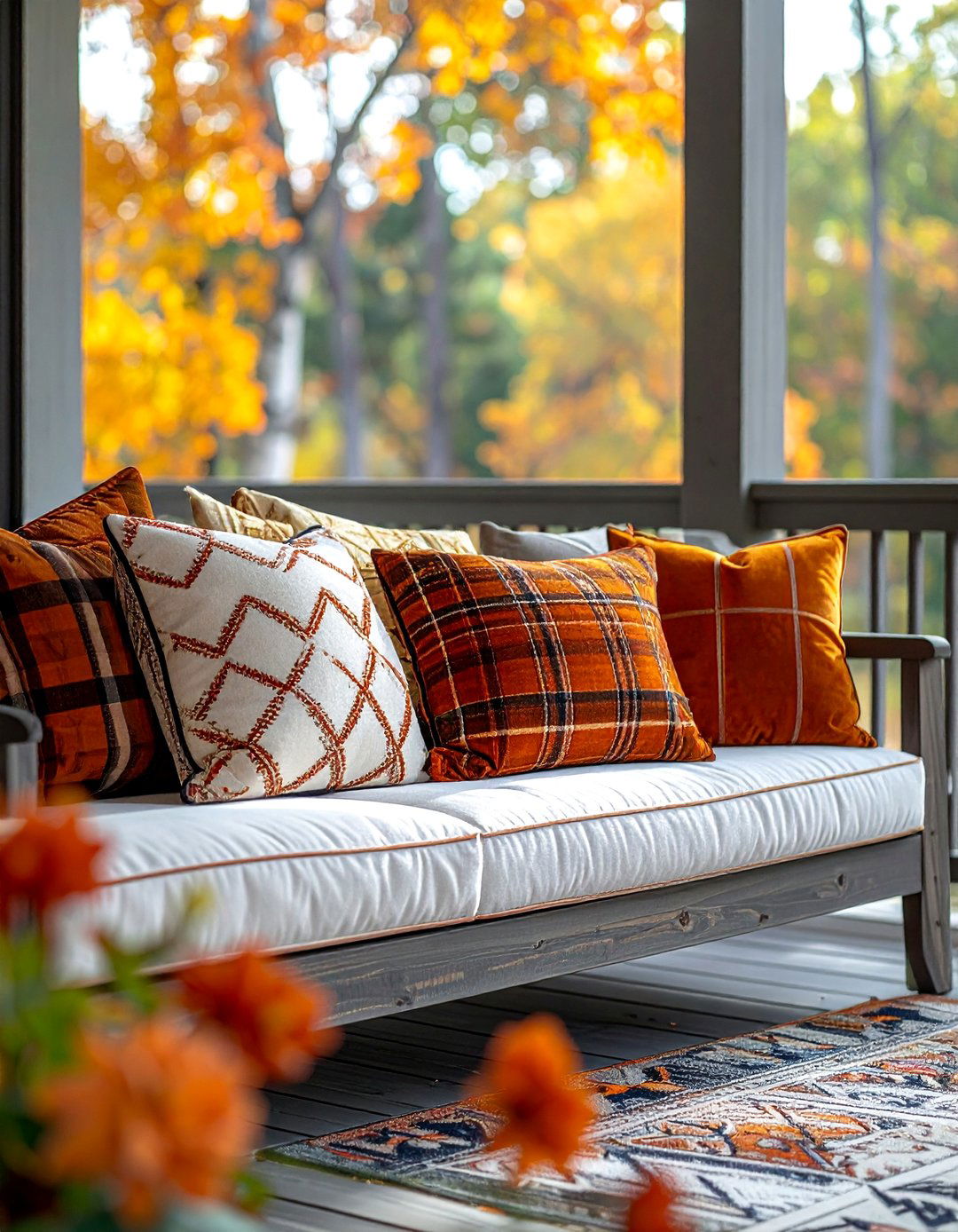 Seasonal Pillow Covers - 20 modern fall porch decor ideas