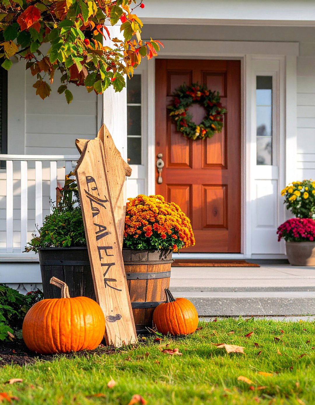 Sign and Message Boards - 20 fall front door decor ideas