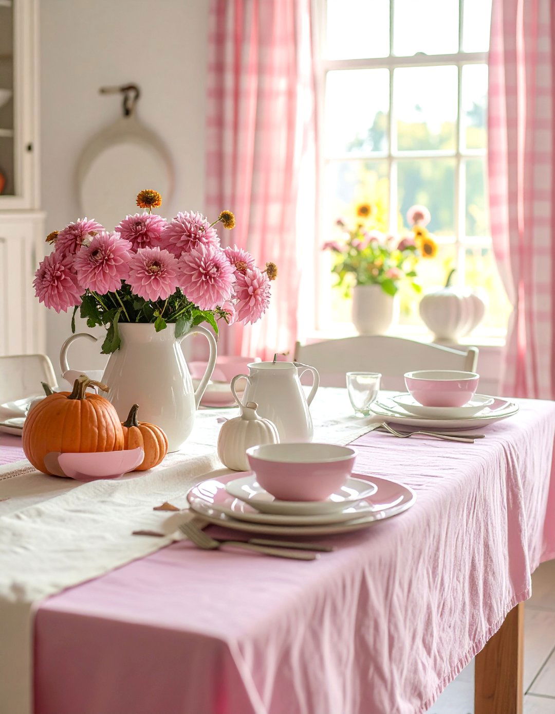 Soft Pink Farmhouse - 20 pink fall decor ideas