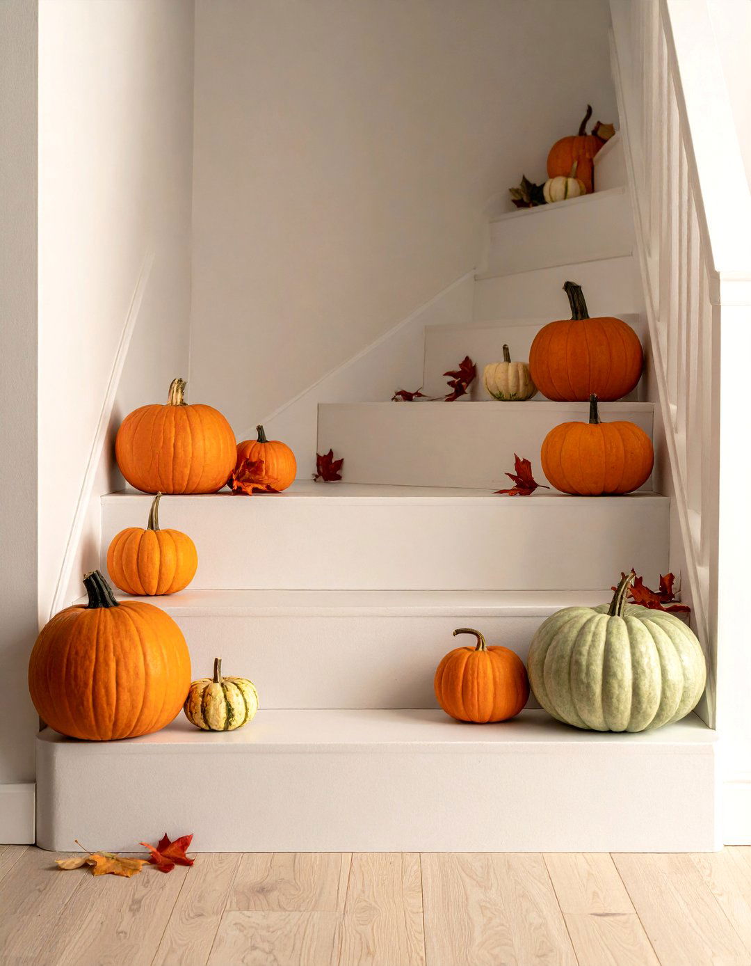 Stairway Pumpkin Path - 20 fall decor ideas