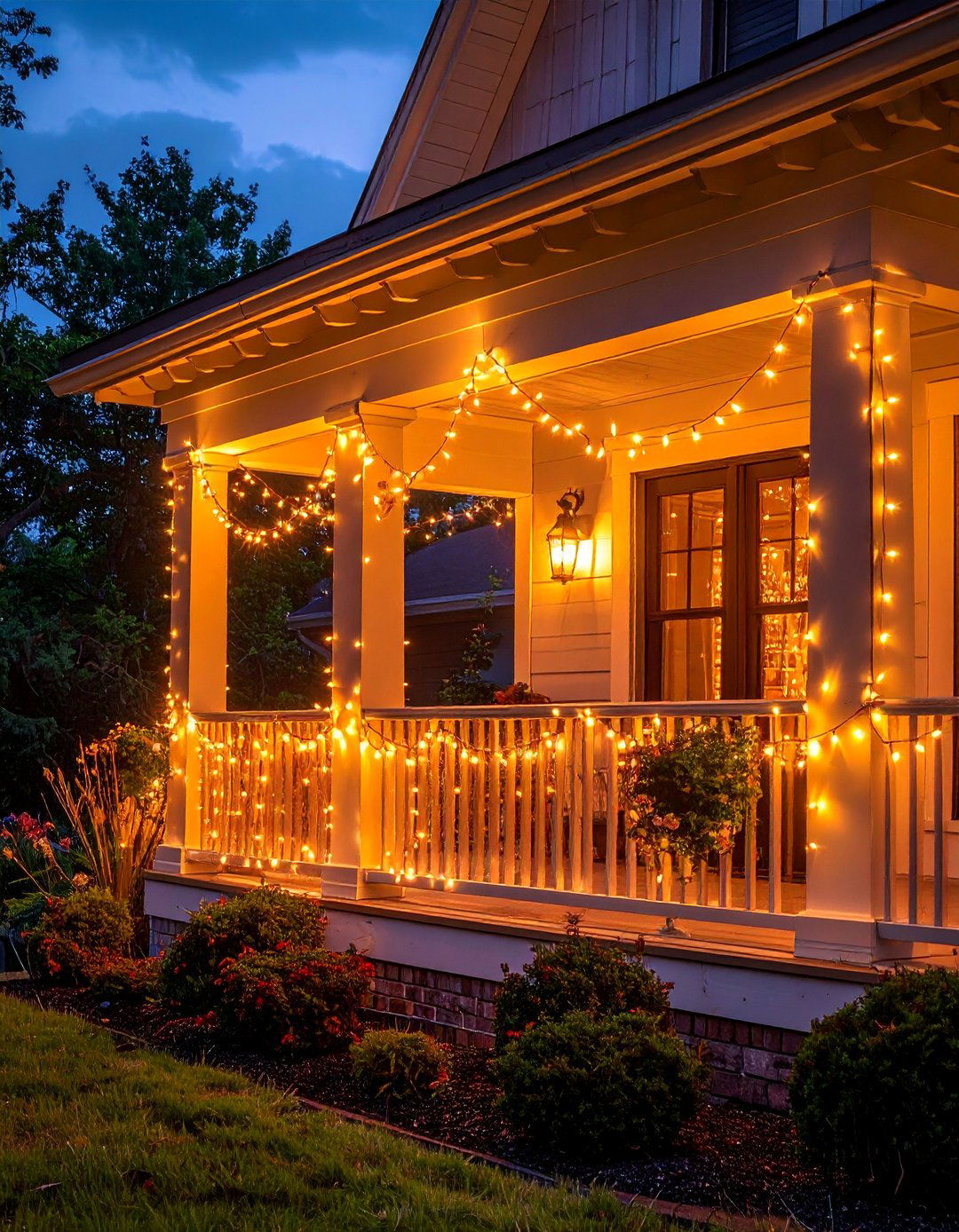 String Light Warmth - 20 fall decor ideas