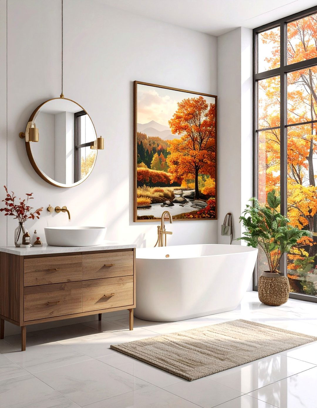 Wall Art Rotation - 20 fall bathroom decor ideas