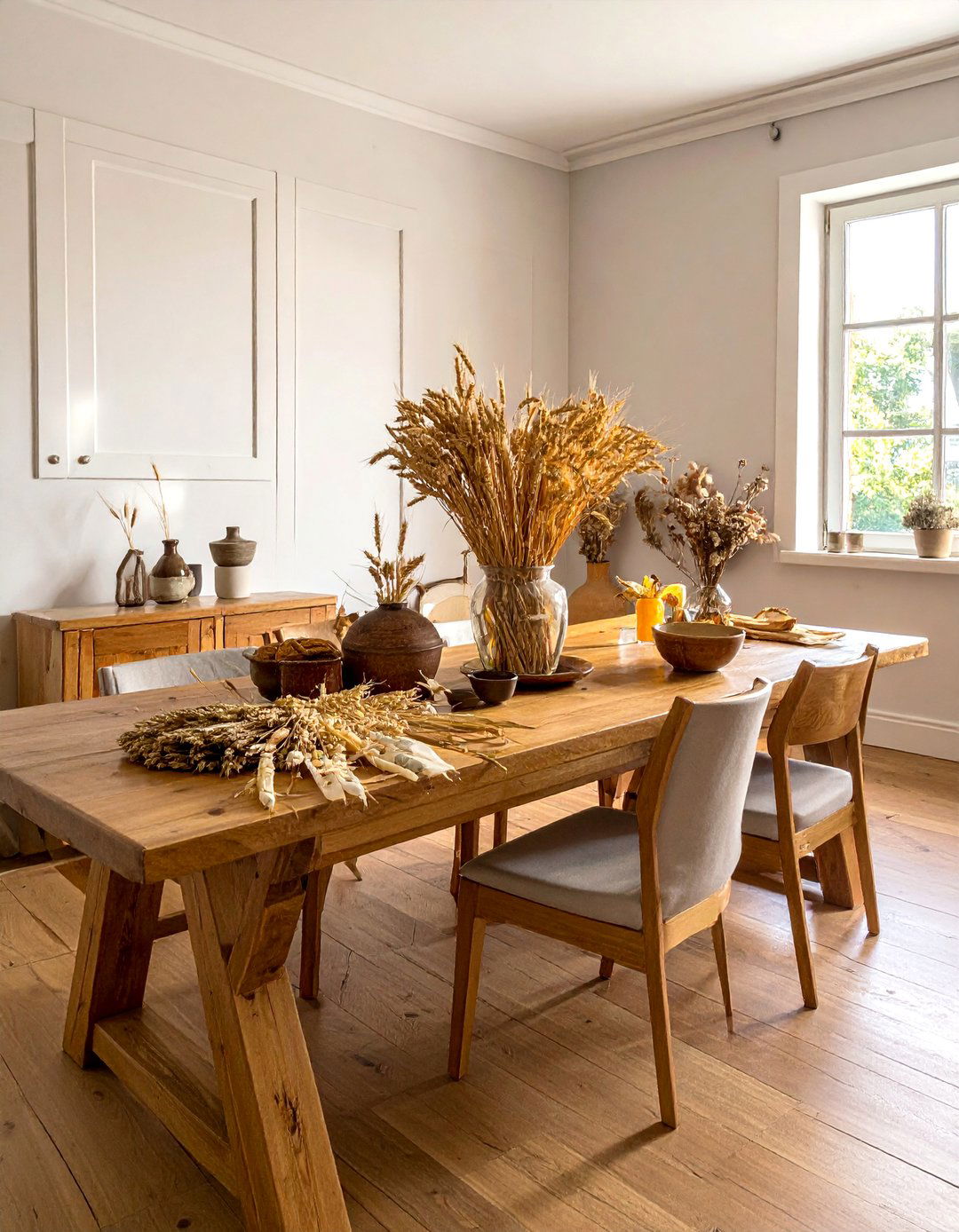 Wheat and Grain Table Decor - 20 fall table decor ideas