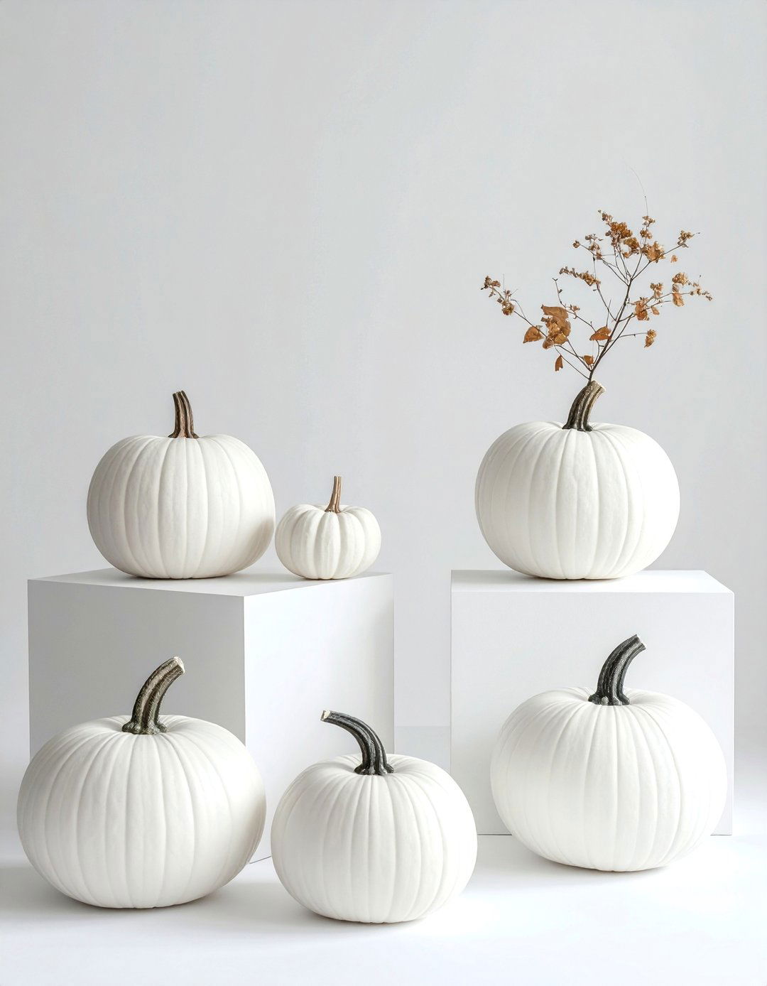 White Pumpkin Collections - 20 fall decor ideas