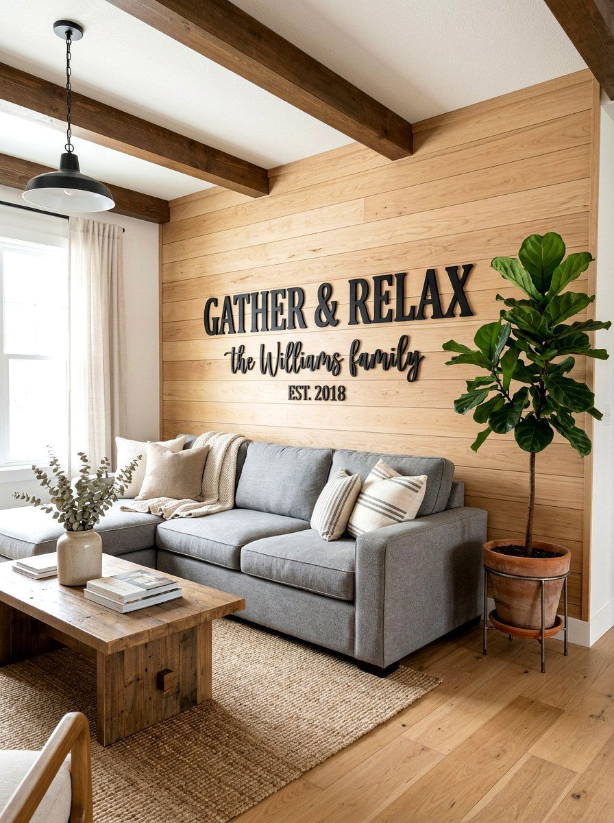 3D Laser Cut Letter Sign - 25 Spring Farmhouse Sign Ideas