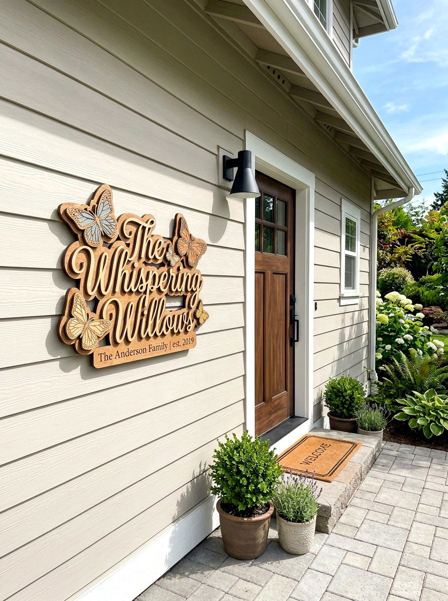 3D Laser Cut Sign - 25 Spring Welcome Sign Ideas