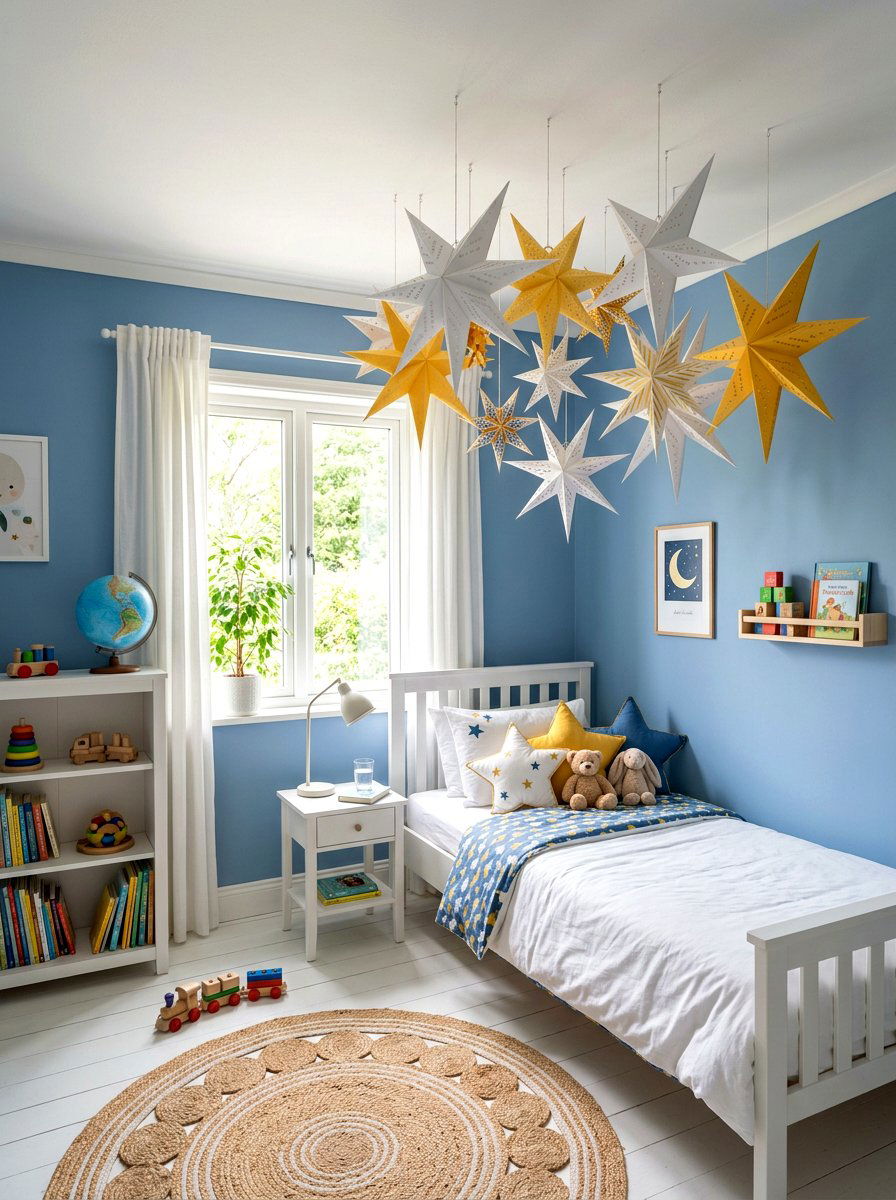 3d Paper Stars - 25 Spring Paper Garland Ideas
