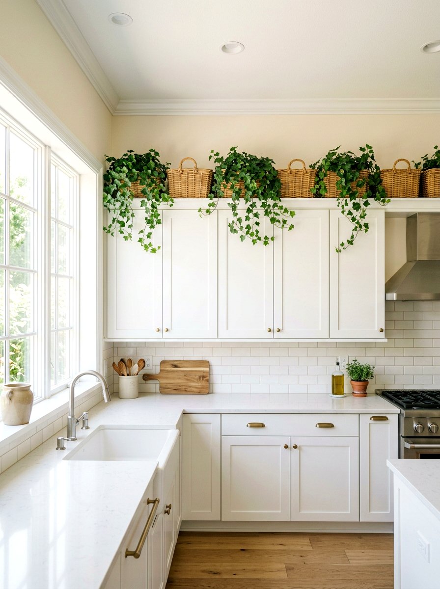 Above Cabinet Decor - 25 Spring Kitchen Cabinet Decor Ideas