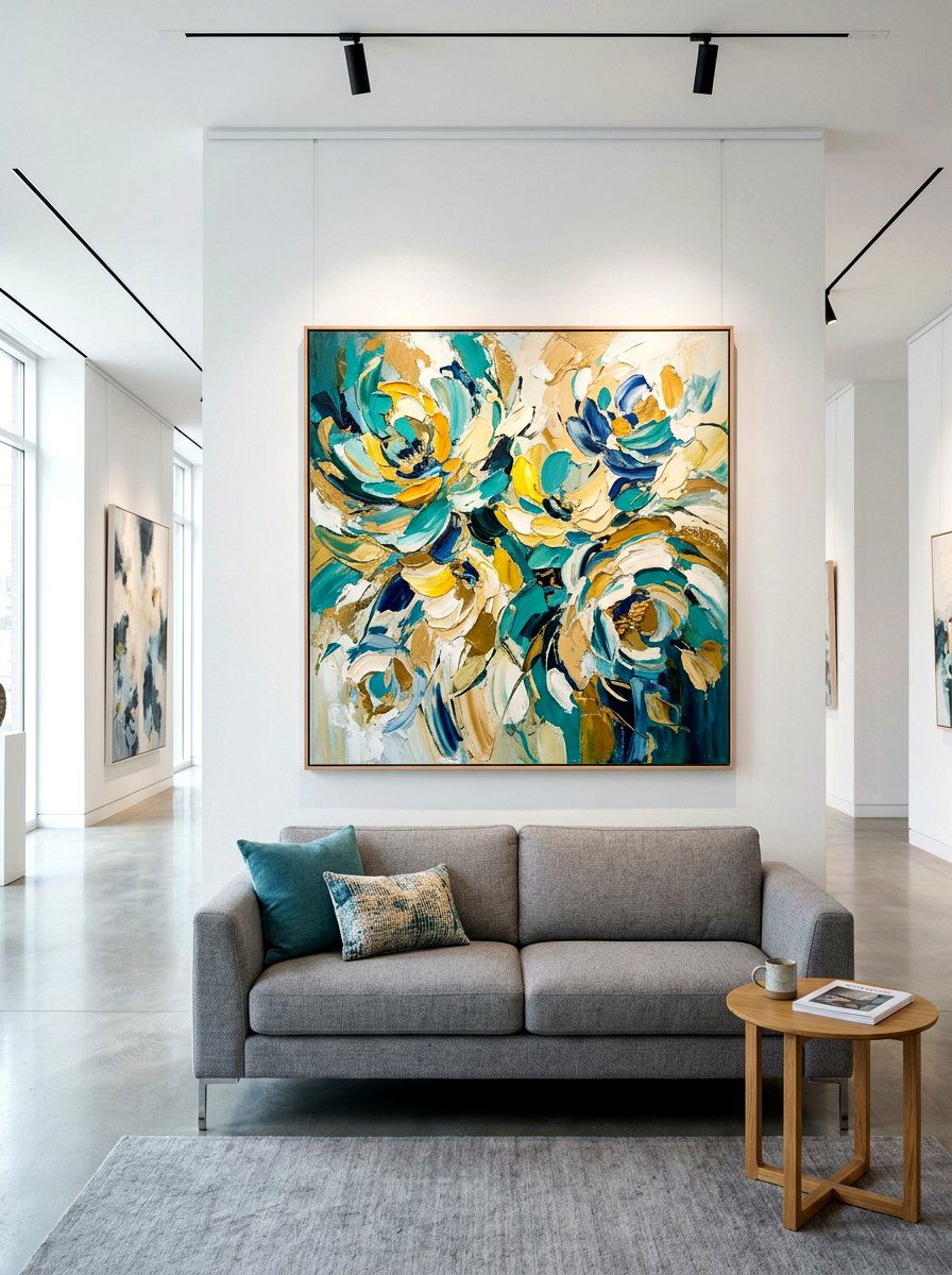 Abstract Floral Painting - 25 Spring Floral Wall Art Ideas