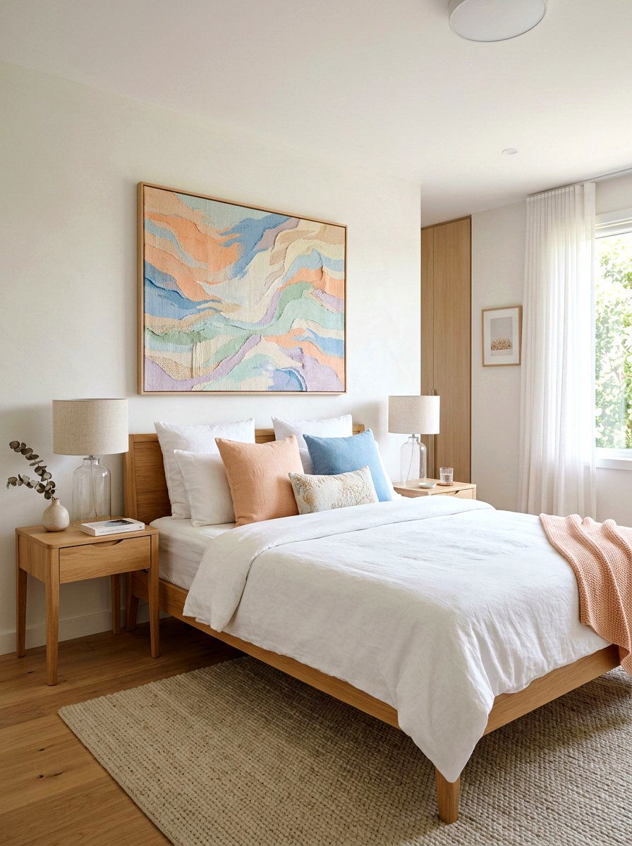 Abstract Pastel Wall Hanging - 25 Spring Paint Craft Ideas