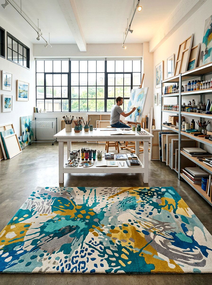 Abstract Rug Studio - 25 Spring Rug Ideas