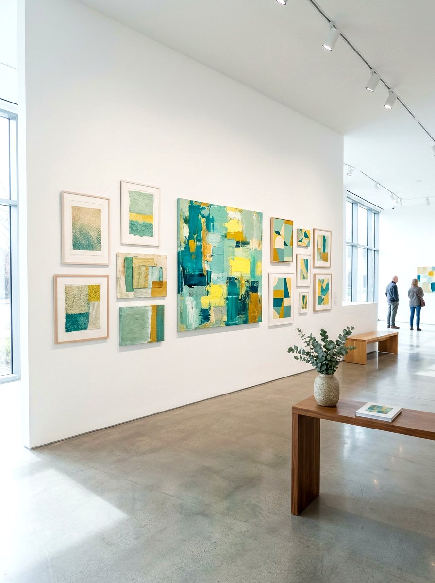 Abstract Spring Color Palette - 25 Spring Photo Wall Ideas