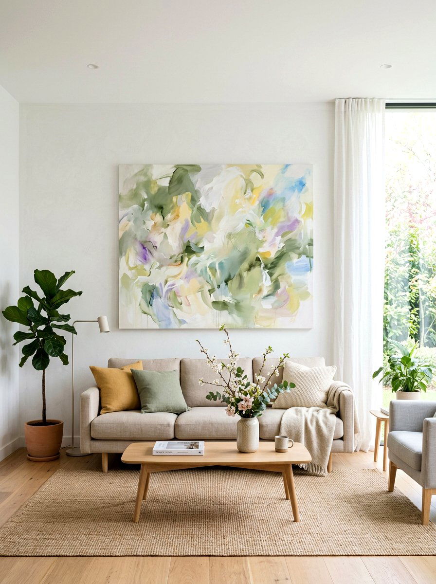 Abstract Spring Painting - 25 Spring Modern Decor Ideas