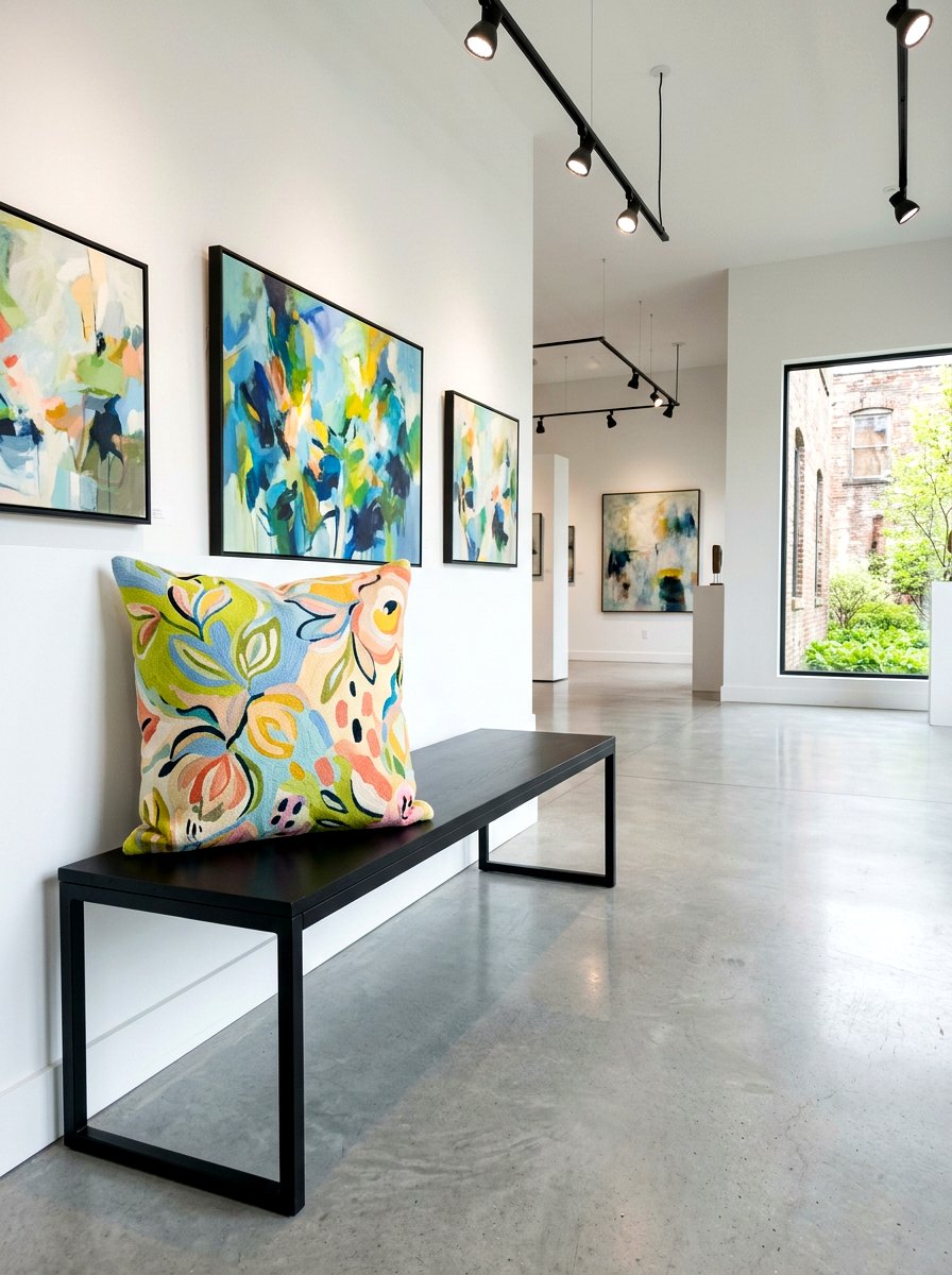 Abstract Spring Pillow - 25 Spring Pillow Cover Ideas