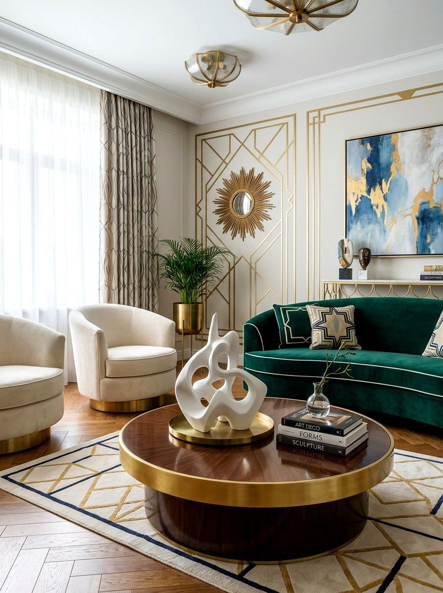 Abstract white ceramic sculpture - 25 Spring Coffee Table Styling Ideas