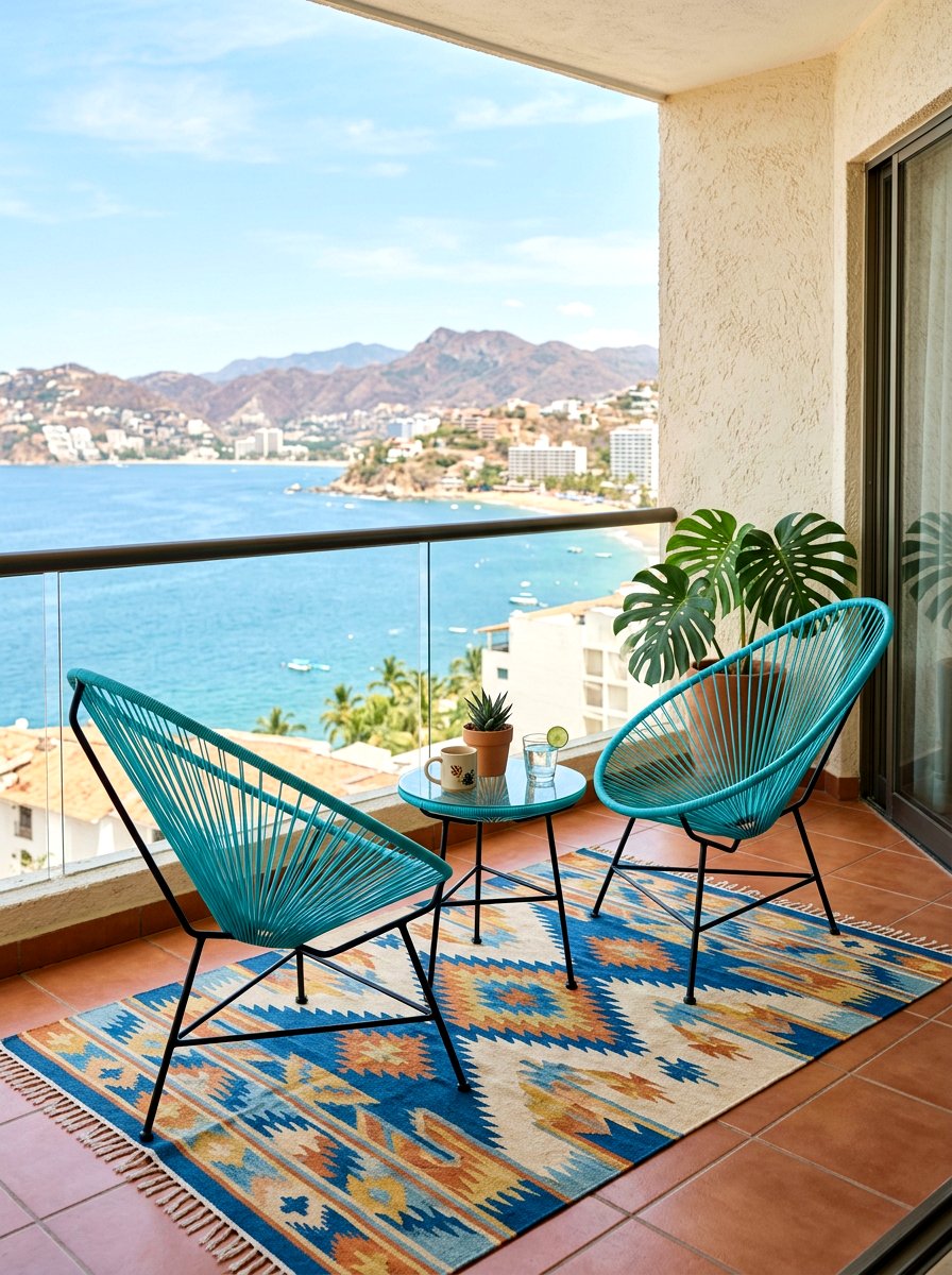 Acapulco Chair Set - 25 Spring Balcony Seating Decor Ideas