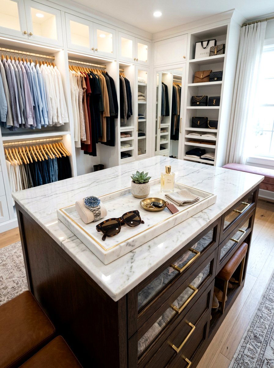 Accessory Tray Arrangement - 25 Spring Closet Refresh Ideas