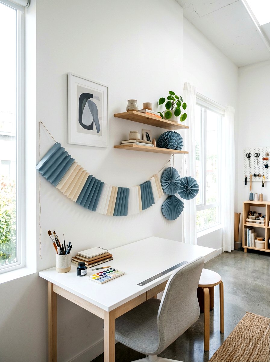 Accordion Paper Fold - 25 Spring Paper Garland Ideas