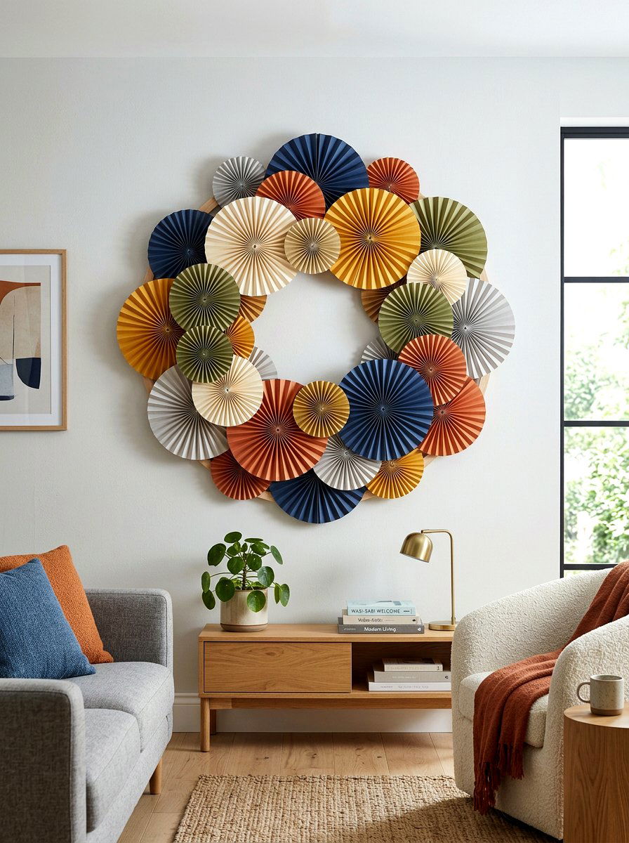 Accordion fold paper fan - 25 Spring Paper Craft Ideas