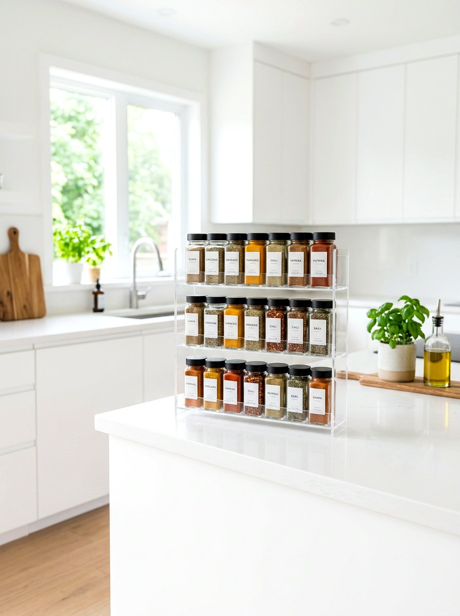 Acrylic Clear Spice Stand - 25 Spring Spice Rack Decor Ideas
